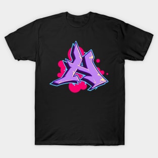 Letter H - Graffiti Street Art Style T-Shirt